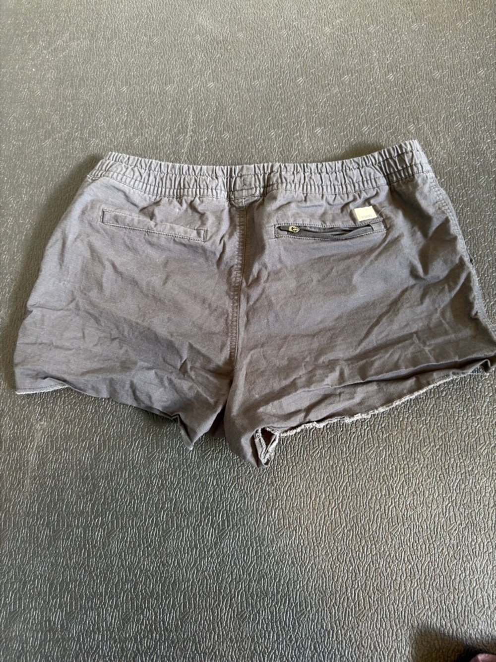 Women’s Gray Drawstring Ripstop Shorts - Picture 2 of 4